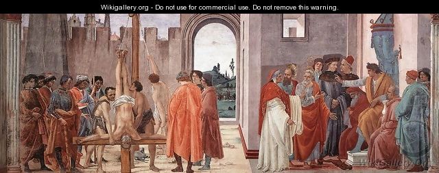 Disputation with Simon Magus and Crucifixion of Peter 1481-82 - Filippino Lippi