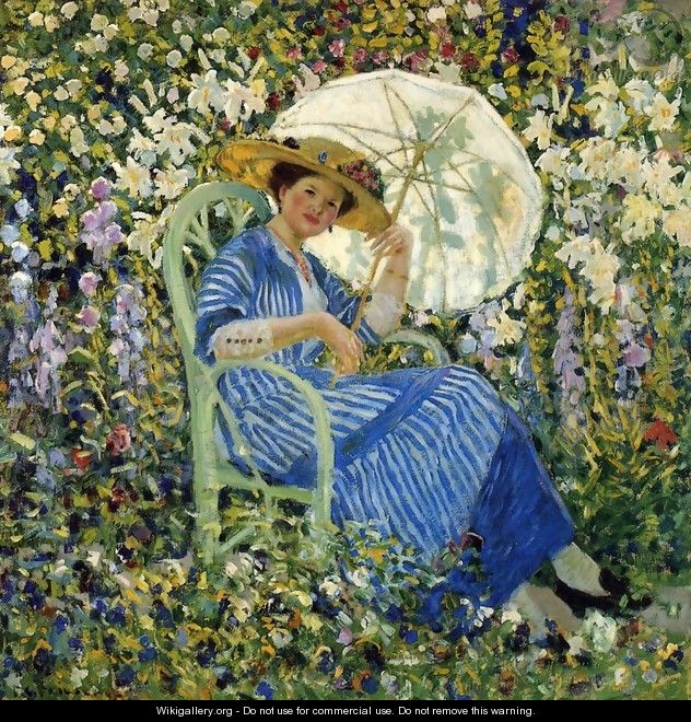 In the Garden, Giverny - Frederick Carl Frieseke
