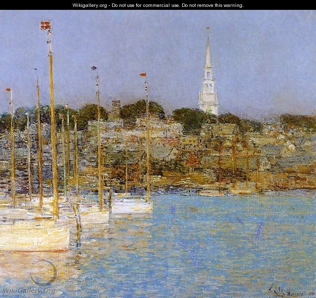 Cat Boats, Newport - Frederick Childe Hassam