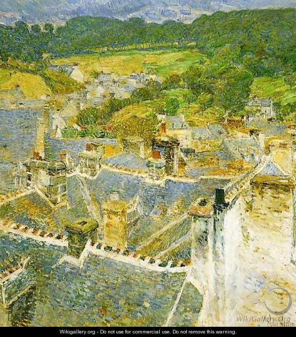 Rooftops: Pont-Aven - Frederick Childe Hassam