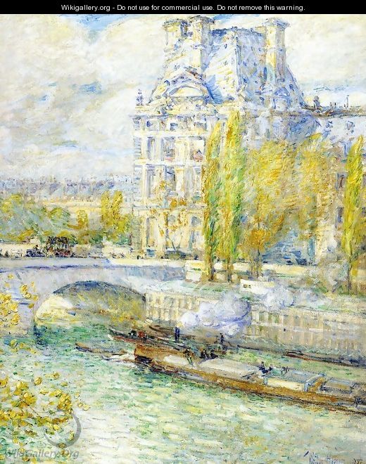 Le Louvre et le Pont Royal - Frederick Childe Hassam