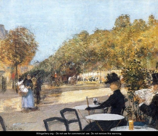 At the Cafe - Frederick Childe Hassam