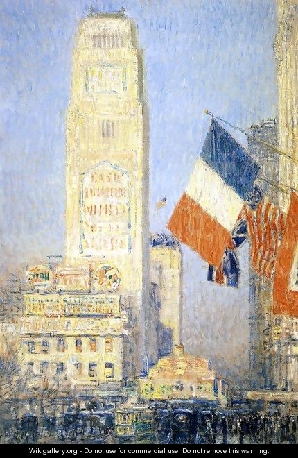 The New York Bouquet, West Forty-Second Street - Frederick Childe Hassam