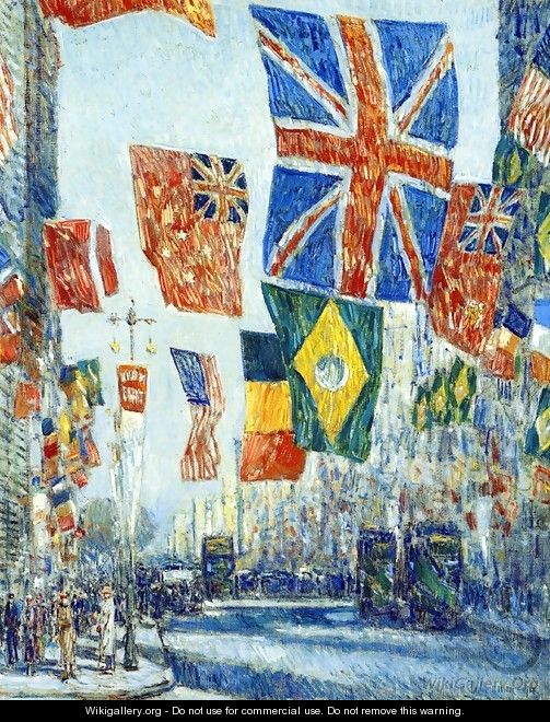 Avenue of the Allies, Great Britain, 1918 - Frederick Childe Hassam