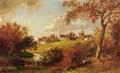 Back of the Village, Hastings-on-Hudson, New York - Jasper Francis Cropsey