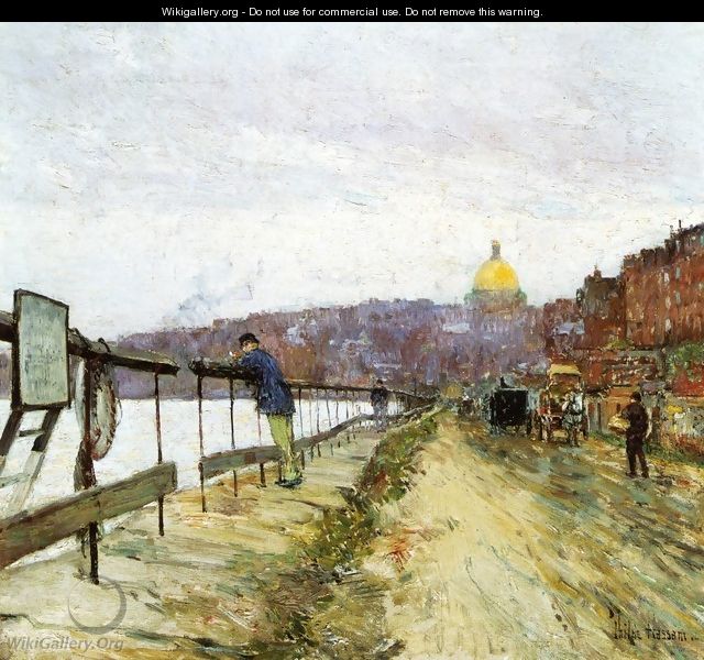 Charles River and Beacon Hill - Frederick Childe Hassam