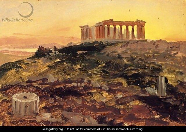 The Parthenon from the Southeast - Frederic Edwin Church