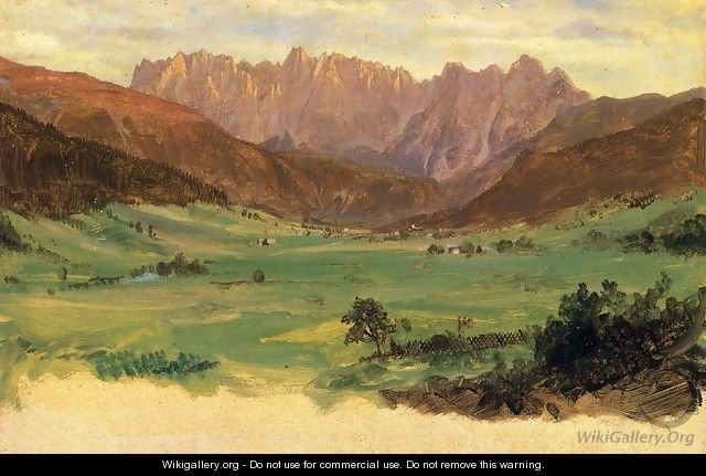 Hinter Schonau and Reiteralp Mountains, Bavaria - Frederic Edwin Church