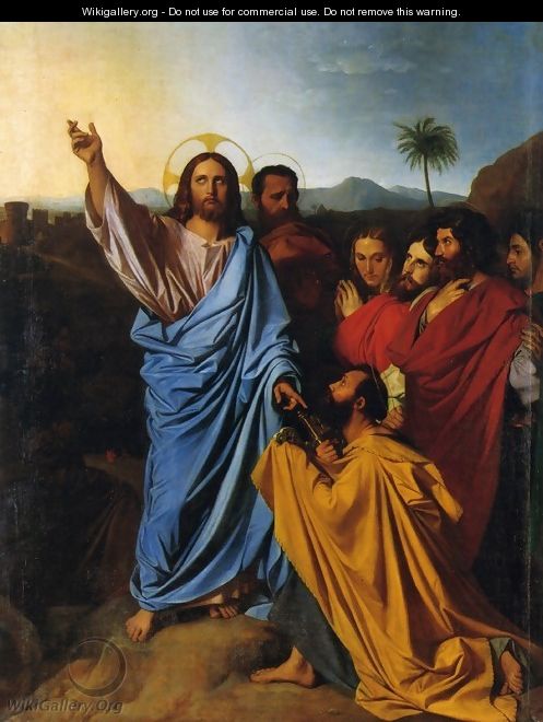 Christ Giving Peter the Keys of Paradise - Jean Auguste Dominique Ingres