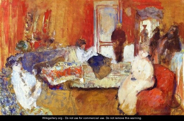 In the Red Room - Edouard (Jean-Edouard) Vuillard
