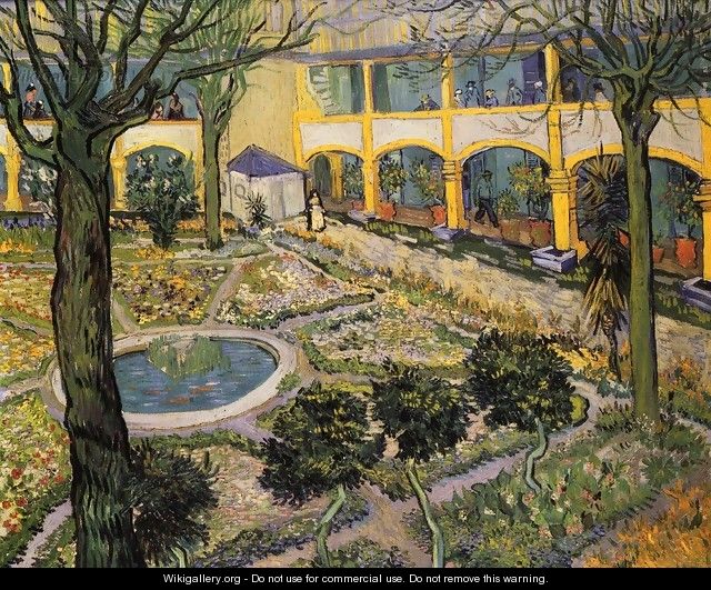 Courtyard of the Hospital in Arles - Vincent Van Gogh