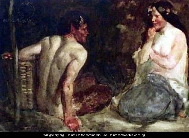 Satyr and Nymph - Robert Anning Bell