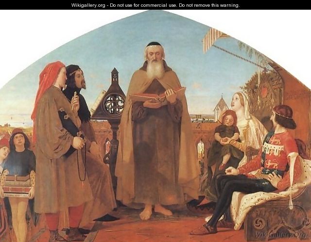 The First Translation of the Bible into English: Wycliffe Reading His Translation of the Bible to John of Gaunt - Ford Madox Brown
