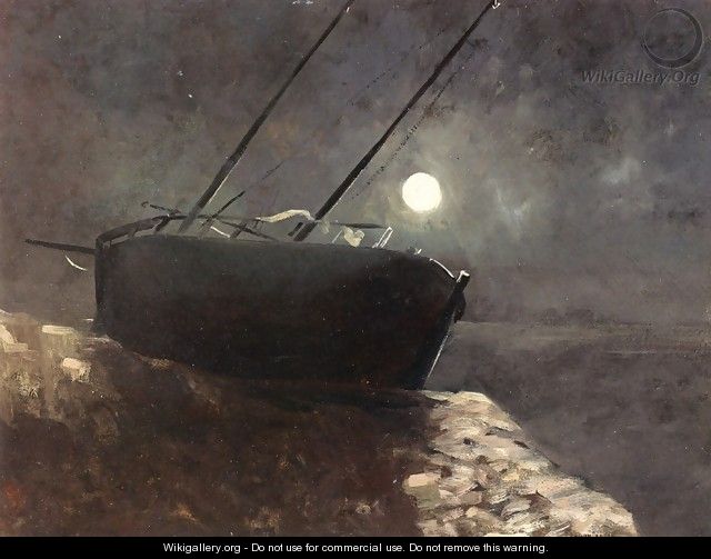 Boat in the Moonlight - Odilon Redon