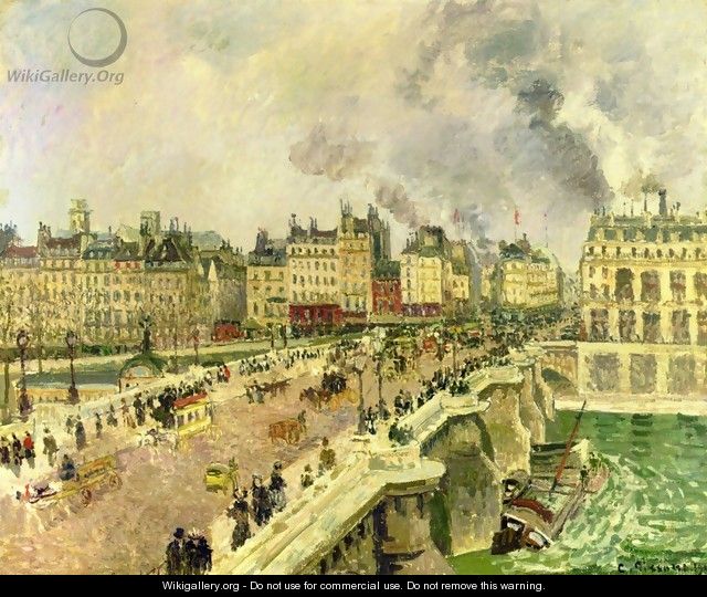 The Pont Neuf, Shipwreck of the "Bonne Mere" - Camille Pissarro