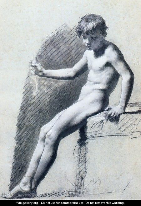 Seated Nude Figure - Pierre-Paul Prud