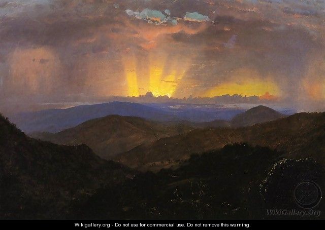 Sunset, Jamaica (study for "The After Glow" - Frederic Edwin Church