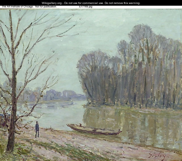 Banks of the Loing, Winter - Alfred Sisley