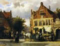 The Corner of Westerstraat and Tabakstraat in Enkhuizen - Cornelis Springer