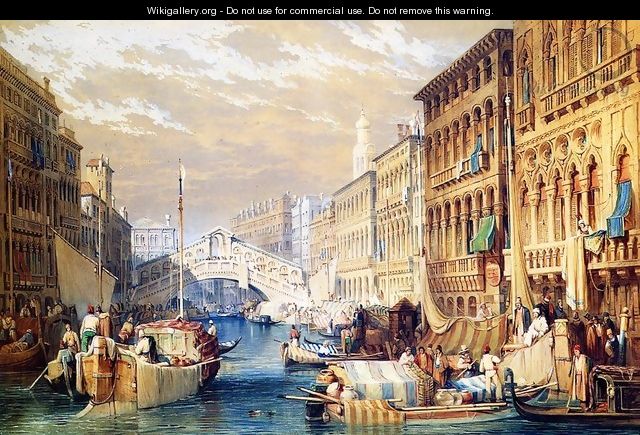 The Rialto, Venice - Samuel Prout
