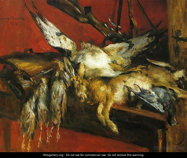 Still Life with Hare and Partridges - Lovis (Franz Heinrich Louis) Corinth