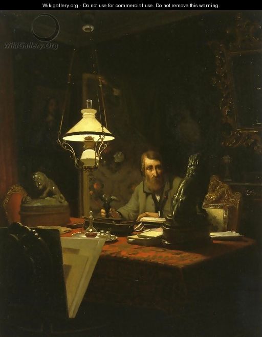 Alfred Bruyas in His Study - Edouard-Antoine Marsal