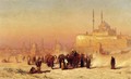 On the Way between Old and New Cairo, Citadel Mosque of Mohammed Ali, and Tombs of the Mamelukes - Louis Comfort Tiffany