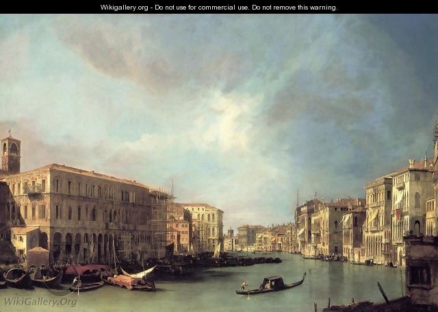 Grand Canal: Looking North from near the Rialto Bridge - (Giovanni Antonio Canal) Canaletto