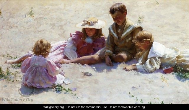 Children by the Seashore - Charles Curran