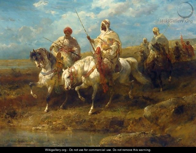 Arab Horsemen I - Adolf Schreyer