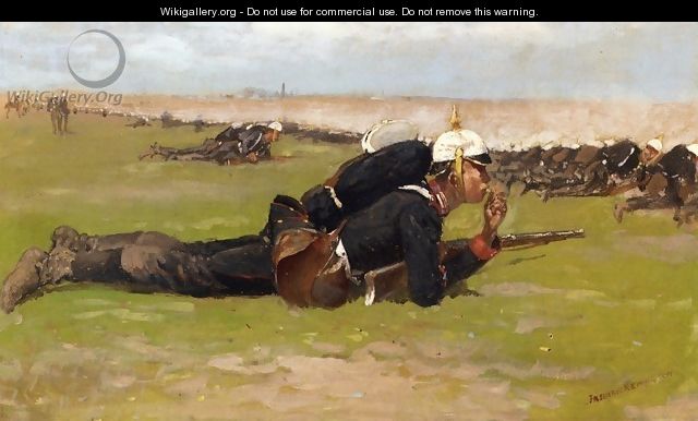 Field Drill for the Prussian Infantry - Frederic Remington