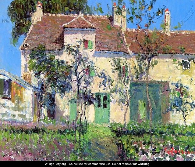 The Garden Behind the House - Gustave Loiseau