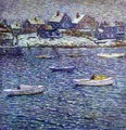 Boats in Winter, Rockport, Massachusetts - Charles Salis Kaelin