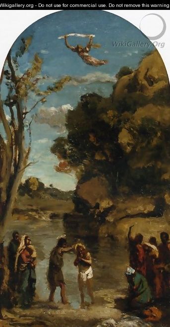 The Baptism of Christ (study) - Jean-Baptiste-Camille Corot