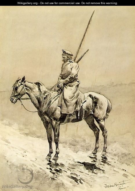 Cossack Picket on the German Frontier - Frederic Remington