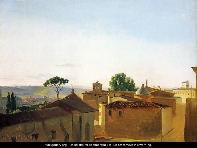 View on the Quirinal Hill, Rome - Simon-Joseph-Alexandre-Clement Denis
