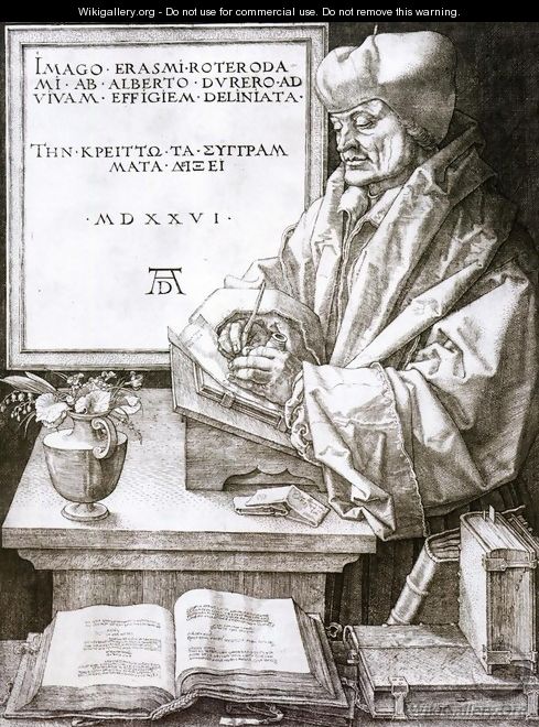 Portrait of Erasmus of Rotterdam - Albrecht Durer