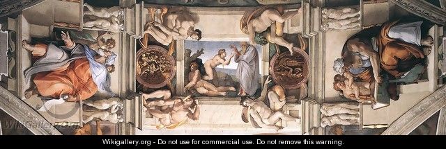 Ceiling of the Sistine Chapel [detail] II - Michelangelo Buonarroti