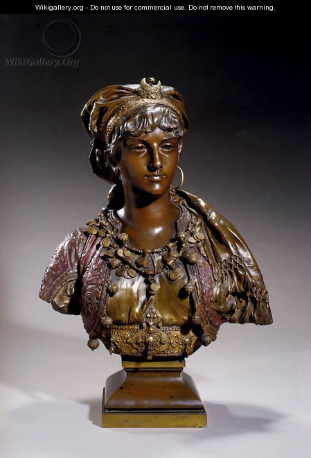 Bust Of A Turkish Princess - Adrien-Etienne Gaudez