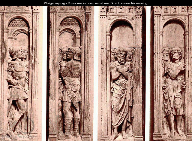 Four reliefs with the trials of Saint Paul - Paolo Romano