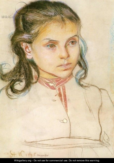 Head of a Girl II - Stanislaw Wyspianski