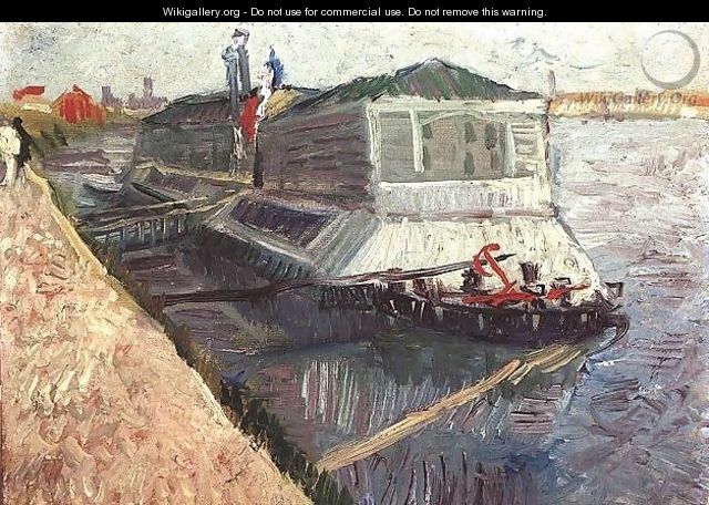 Bathing Float On The Seine At Asnieres - Vincent Van Gogh