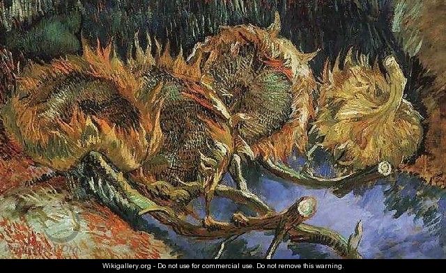 Four Cut Sunflowers - Vincent Van Gogh