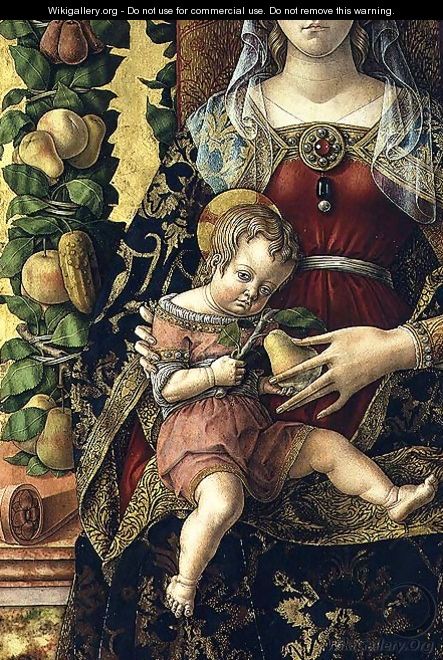 Madonna of the Little Candle (detail) - Carlo Crivelli