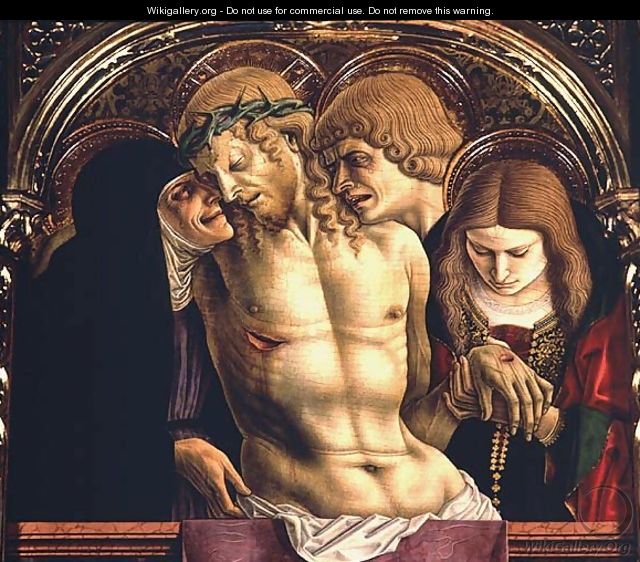 Lamentation of the Dead Christ, detail from the Sant