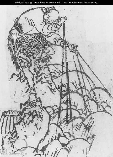 Study of a Cormorant Fisherman I - Katsushika Hokusai