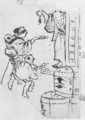 Begging for Alms - Katsushika Hokusai