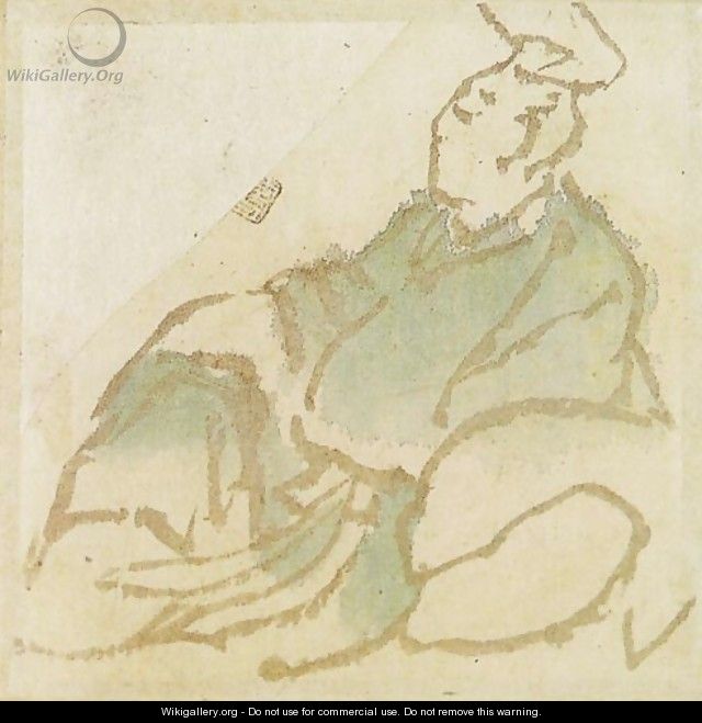 Seated Nobleman - Katsushika Hokusai