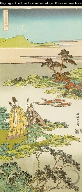 Minister Toru (Toru daijin) - Katsushika Hokusai