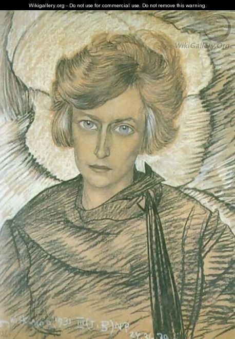 Portrait of Janina Skibinska - Stanislaw Ignacy Witkiewicz (Witkacy)